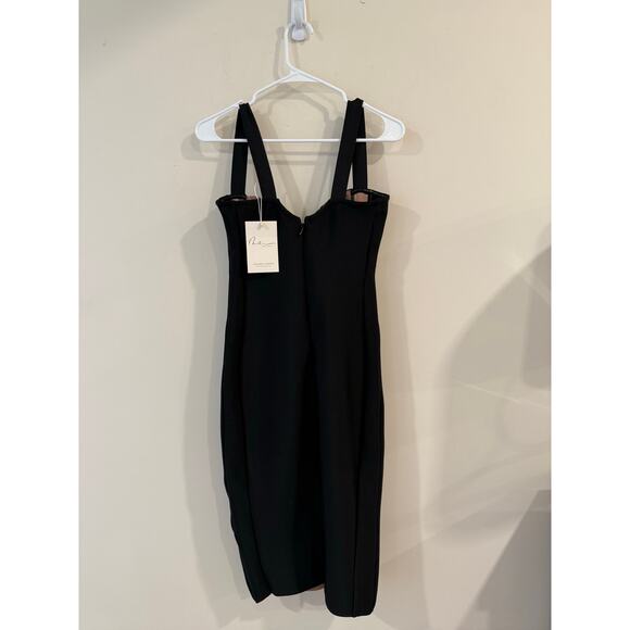 NWT Mew Mews Finbar Patchwork Lace Bandage Bodycon Dress Black Women's Small - Picture 6 of 15